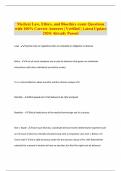 Medical Law&comma; Ethics&comma; and Bioethics exam Questions with 100&percnt; Correct Answers &vert; Verified &vert; Latest Update 2024&vert; Already Passed