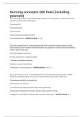 Nursing concepts 120 final &lpar;including pearson&rpar;