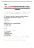 RCFE CALIFORNIA PROCTORED EXAM 2024&sol;2025 2  VERSIONS 200&plus; QUESTIONS & ANSWERS ALREADY GRADED A