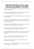 PMI-PBA UPDATED ACTUAL Exam  Questions and CORRECT ANSWERS