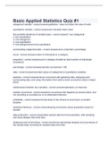 Basic Applied Statistics Quiz &num;1 2023 with 100&percnt; correct questions and answers