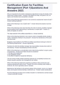 Certification Exam for Facilities Management &lpar;Part 1&rpar;Questions And Answers 2023&period;