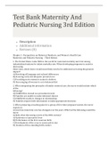 Test Bank Maternity And Pediatric Nursing 3rd Edition By Susan Ricci&comma; Theresa Kyle&comma; and Susan Carman