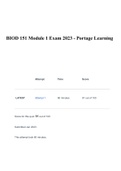 BIOD 151 Module 1 Exam 2023 - Portage Learning