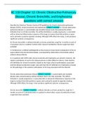 RC 110 Chapter 12&colon; Chronic Obstructive Pulmonary Disease&comma; Chronic Bronchitis&comma; and Emphysema questions with correct answers