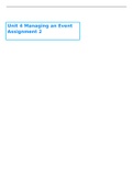 Unit 4 Managing an Event - Assignment 2 (Learning  Aim B) (All Criteria Met)