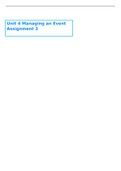 Unit 4 Managing an Event Assignment 3 &lpar;Learning Aim C&rpar; &lpar;All Criterias Met &rpar;