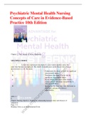Psychiatric Mental Health Nursing Concepts of Care in Evidence-Based Practice 10th Edition 