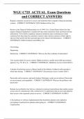 WGU C725 ACTUAL Exam Questions  and CORRECT ANSWERS