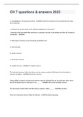 CH 7 exam 2023 with 100&percnt; correct answers
