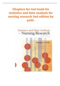 test bank for statistics and data analysis for nursing research 2nd edition by polit