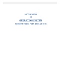 Operating System Subject (Class notes Bachelor Of Engineering In Computer Science And Engineering) (BTM-605) 