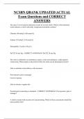 NCSBN QBANK UPDATED ACTUAL  Exam Questions and CORRECT  ANSWERS
