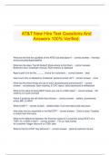  AT&T New Hire Test Questions And Answers 100&percnt; Verified&period;