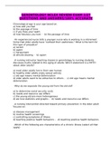 GERONTOLOGY NCLEX REVIEW EXAM 1&sol;27 QUESTIONS AND ANSWERS&sol;100&percnt; ACCURATE