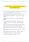  FC ATT Week 9 Questions And Answers 100&percnt; Verified 2024&period;