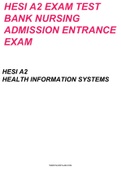 HESI A2 Exam V1 With ANSWERS package