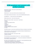 HCM questions and answers with  verified solutions