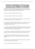 EFM Test UPDATED ACTUAL Exam  Questions and CORRECT ANSWERS
