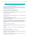 HCM Verified questions and answers