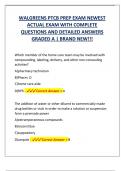 WALGREENS PTCB PREP EXAM NEWEST  ACTUAL EXAM WITH COMPLETE  QUESTIONS AND DETAILED ANSWERS  GRADED A &vert; BRAND NEW&excl;&excl;&excl;