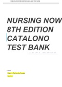 NURSING NOW 8TH EDITION CATALANO TEST BANK 