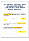 CCIFP FINAL EXAM AND PRACTICE NEWEST  ACTUAL EXAM WITH COMPLETE  QUESTIONS AND DETAILED ANSWERS  GRADED A &vert; BRAND NEW&excl;&excl;&excl;