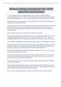 Walmart Hiring Assessment Test 100&percnt; Questions And Answers