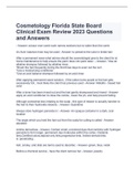 Cosmetology Florida State Board Clinical Exam Review 2023 Questions and Answers