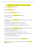 HS 380 Final Exam questions with correct answers