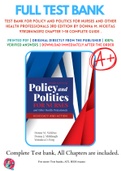 Test Bank For Policy and Politics for Nurses and Other Health Professionals 3rd Edition By Donna M. Nickitas 9781284140392 Chapter 1-18 Complete Guide .