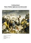 Profielwerkstuk Plato’s ‘Politeia’ tegenover onze democratie (COMPLEET)