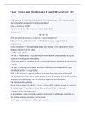 Fiber Testing and Maintenance Exam 100&percnt; correct 2023 