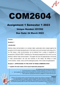 COM2604 Assignment 1 Semester 1 2023 (651592)