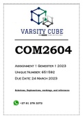 COM2604 Assignment 1 Semester 1 2023 (651592)
