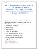 CWEL ILLINOIS EXAM NEWEST 2024-2025  ACTUAL EXAM COMPLETE 200  QUESTIONS AND CORRECT ANSWERS  &lpar;VERIFIED ANSWERS&rpar; &vert;ALREADY GRADED  A&plus;&vert;&vert;BRAND NEW VERSION&excl;&excl;