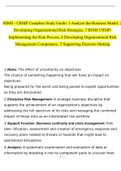 RIMS CRMP Complete Study Guide; 1 Analyze the Business Model, 2 Developing Organizational Risk Strategies, 3 RIMS CRMP-Implementing the Risk Process, 4 Developing Organizational Risk Management Competency, 5 Supporting Decision Making
