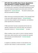 API 653 Recertification Exam Questions and Answers &lpar;Latest Update 2025&rpar;