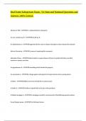 Real Estate Salesperson Exam - VA State and National Questions and Answers 100&percnt; Correct&period;