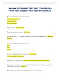 DAYANA CHT&sol;BONNET TEST PART  2 QUESTIONS WITH 100&percnt; CORRECT AND VERIFIED ANSWERS