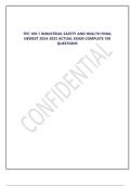 Exam &lpar;elaborations&rpar; TPC 109&period;1 INDUSTRIAL SAFETY AND HEALTH