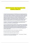  ACFCS Practice Test Questions And Answers Rated A&plus;&period;