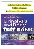 Test Bank For Urinalysis and Body Fluids&comma; 7th Edition By Susan Strasinger&vert;9780803675827&vert; All Chapters 1-17&vert; LATEST