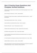 Quiz 3 Practice Exam Questions And Complete Verified Solutions&period;