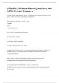 SPA 6541 Midterm Exam Questions And 100&percnt; Correct Answers&period;