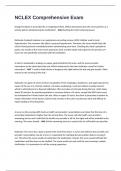 NCLEX Comprehensive Exam
