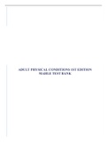 ADULT PHYSICAL CONDITIONS 1ST EDITION MAHLE TEST BANK