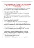 ATI RN Assessment Level 1&colon; Practice A and B &lpar;100 Questions Each Word by Word&rpar; with 100&percnt; Correct Answers UPDATED 2023