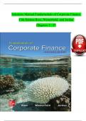 Solutions Manual For Fundamentals of Corporate Finance&comma; 13th Edition by Ross&comma; Westerfield&comma; and Jordan&comma; Verified Chapters 1 - 27&comma; Complete Newest Version