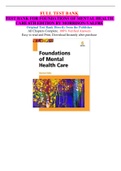 TEST BANK FOR FOUNDATIONS OF MENTAL HEALTH  CARE 6TH EDITION BY MORRISON-VALFRE (All Chapters Complete, All Answers Verified)
